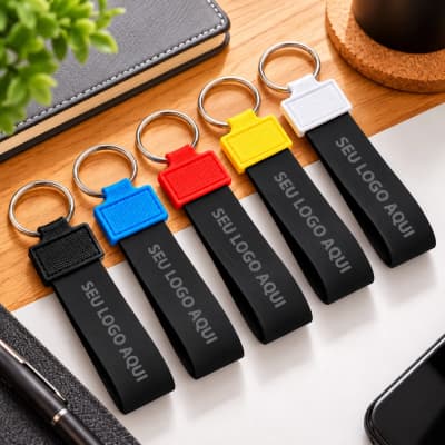 Chaveiro Alça Emborrachado Personalizado